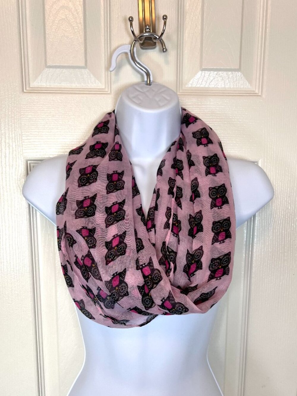 Rampage Owl Infinity Scarf Pink Mall Girlie Scene Girl Tumblr Girl